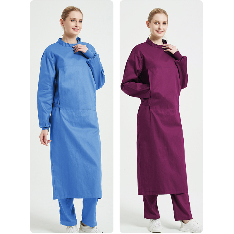 العباءات الجراحية القطنية لغرف - مراجعة Medical Lab Gown وسعره