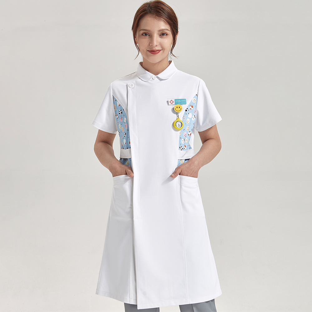 معطف مختبر طبي مطبوع مضاد للكه - مراجعة Medical Lab Gown وسعره
