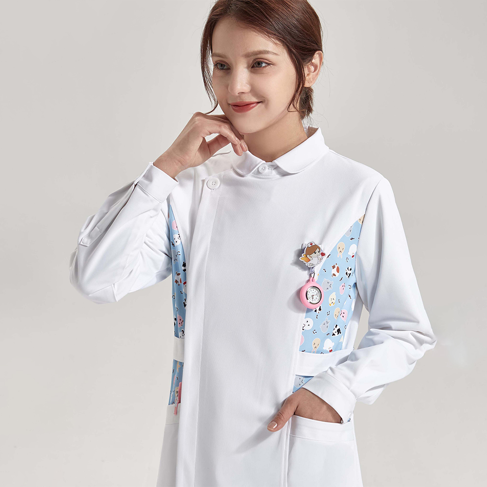 معطف مختبر طبي مطبوع مضاد للكه - مراجعة Medical Lab Gown وسعره
